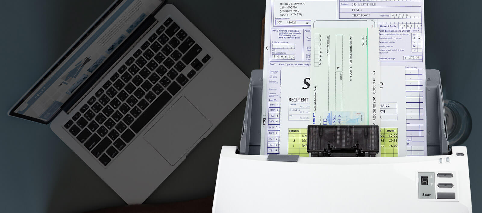 This scanner can scan every size document at the same time with perfect result