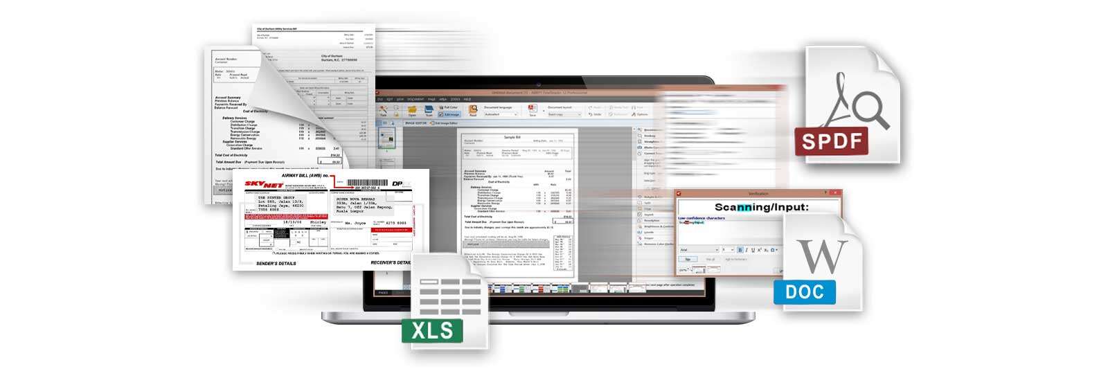 文字識(shí)別和可搜索PDF The OpticSlim 550S includes OCR function (powered by ABBYY) that helps to convert scanned paper documents such as receipts/invoice/delivery notes into searchable PDF.