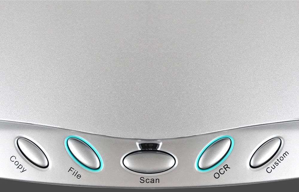 易于使用的快捷按鍵 The OpticSlim 550 Plus has five one-touch scan buttons to simplify the whole scanning process and automate the most used functions.